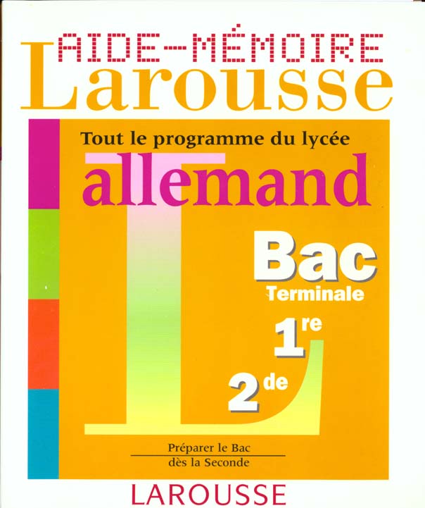 Aide memoire lycee allemand