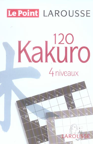 120 kakuro ; 4 niveaux