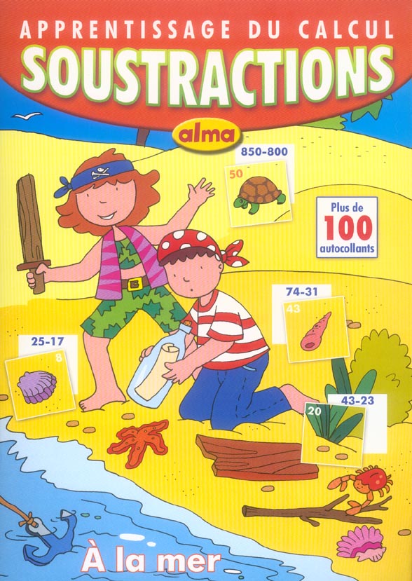 Apprentissage du calcul ; soustractions ; a la mer