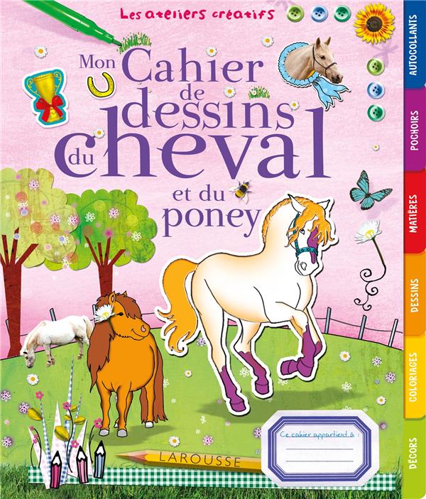 Mon cahier de dessins des chevaux et poneys
