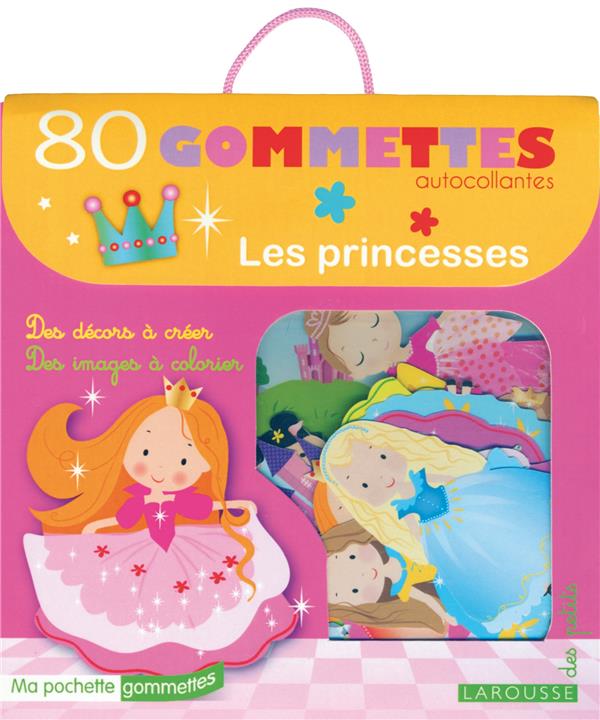 Les princessses ; ma pochette gommettes ; 80 gommettes autocollantes