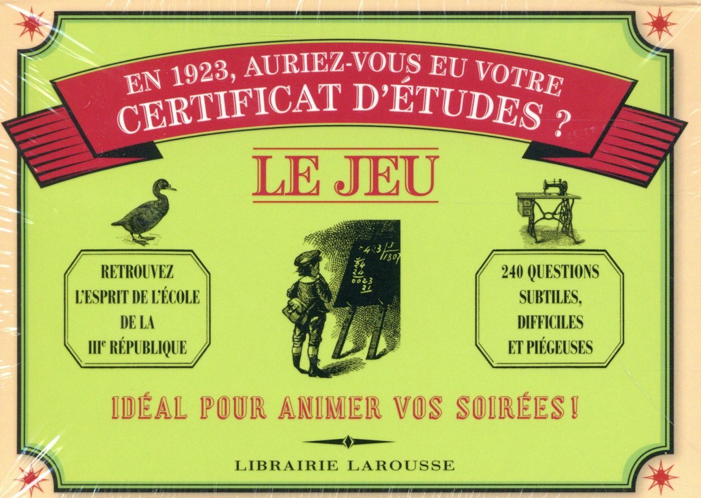 En 1923, auriez-vous eu votre certificat d'études ?