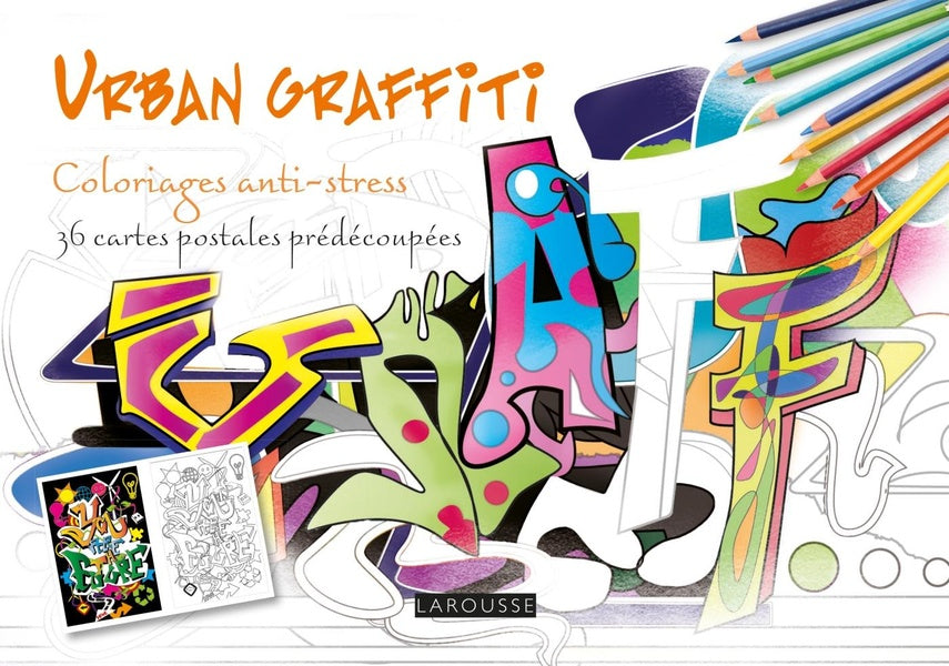 Urban Graffiti ; coloriages cartes postales