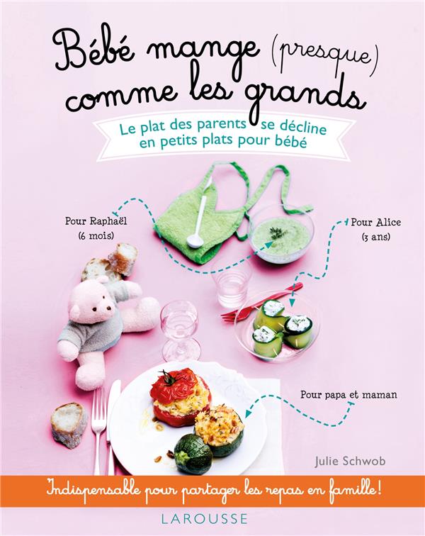Bébé mange (presque) comme les grands ; le plat des parents se décline en petits plats pour bébé