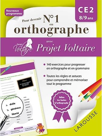 Pour devenir n°1 en orthographe avec projet Voltaire ; CE2