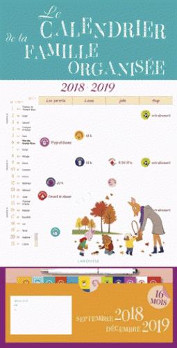 Calendrier de la famille organisée 2018-2019