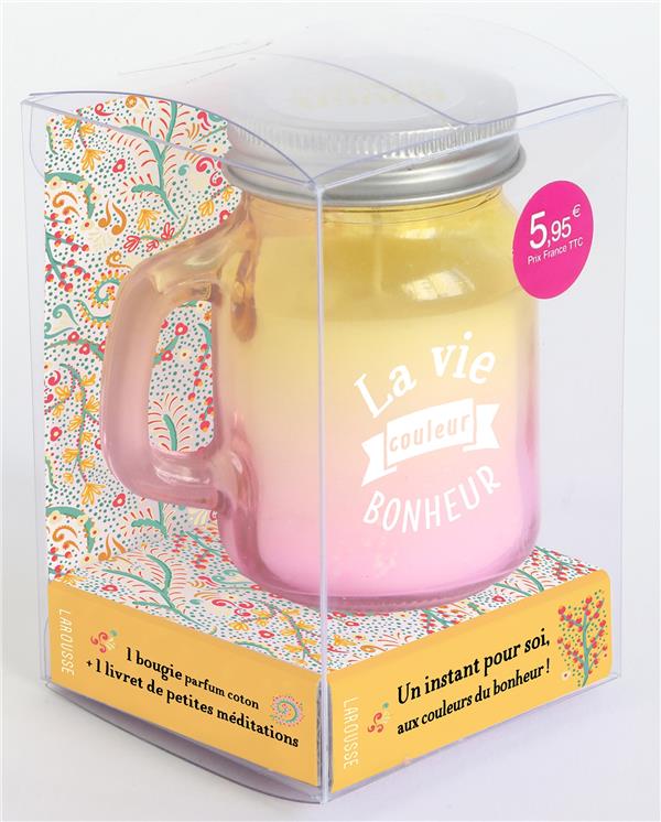 La vie couleur bonheur en jaune et rose