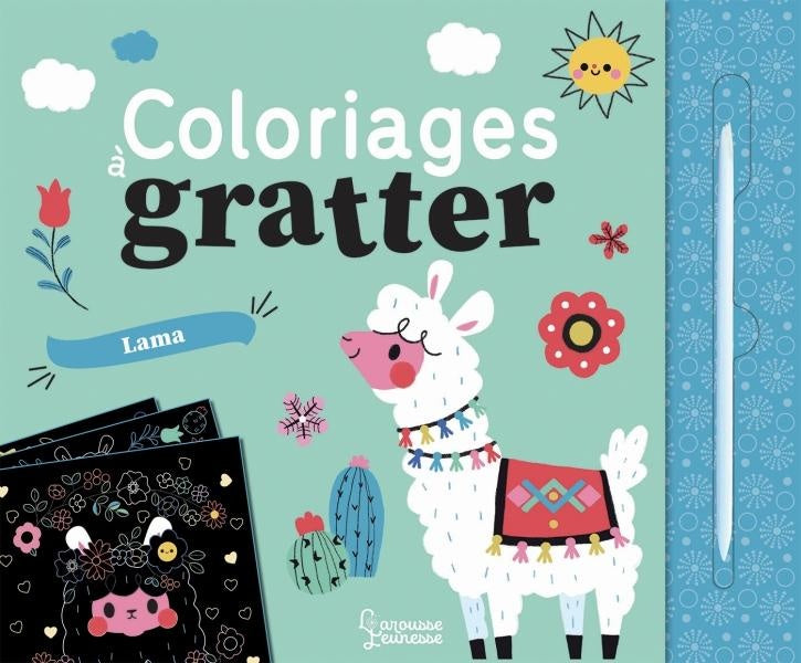 Coloriages à gratter ; lama