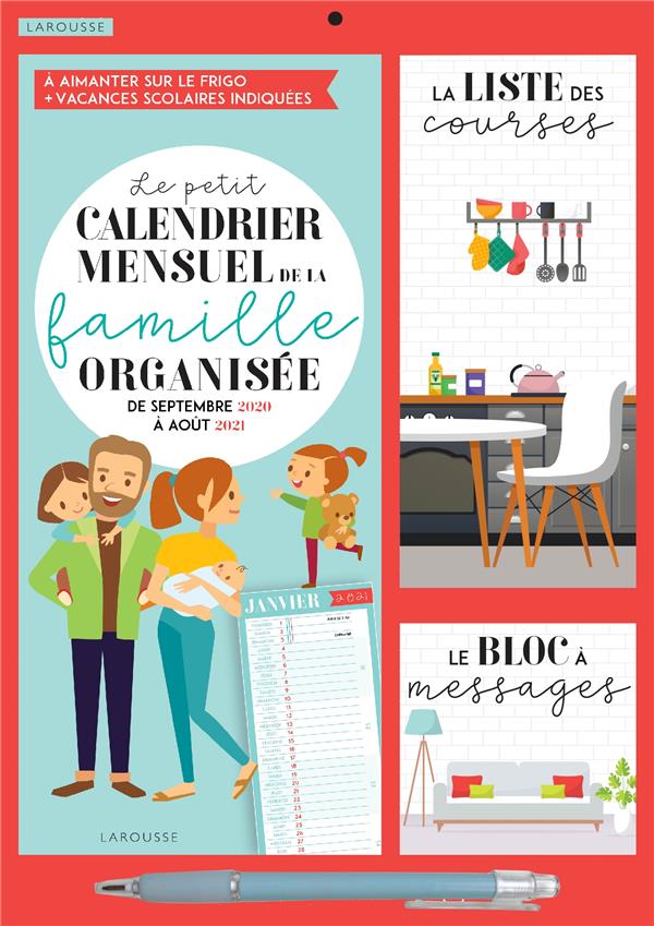 Le petit calendrier mensuel de la famille organisée (édition 2020/2021)