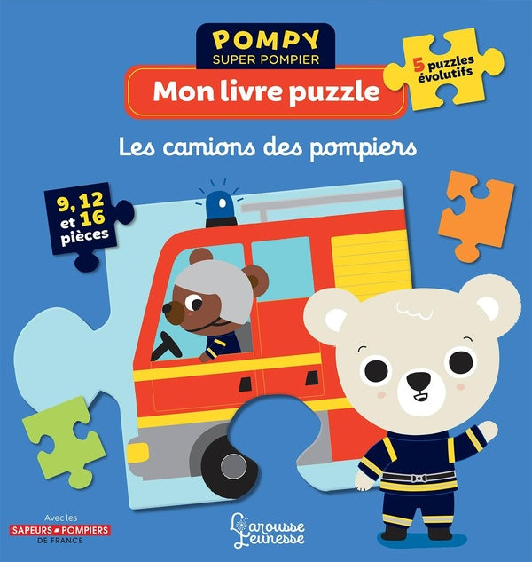 Pompy super pompier ; mon livre puzzle ; les camions des pompiers