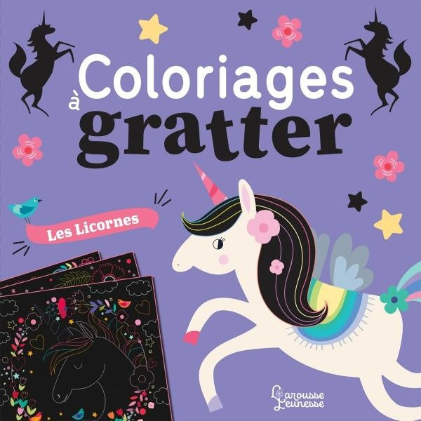 Coloriages à gratter ; les licornes