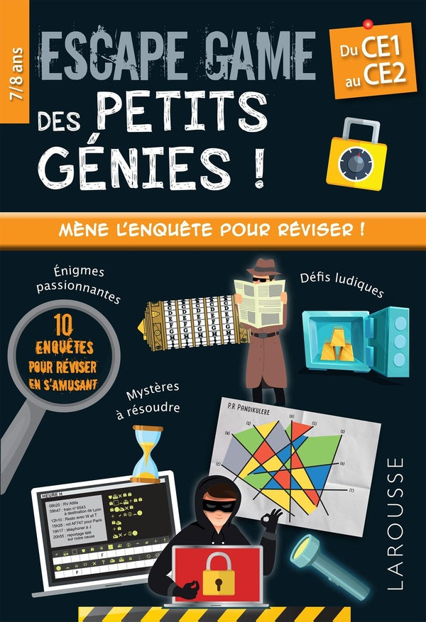 Escape game des petits génies ! : du CE1 au CE2 ; mène l'enquête pour réviser !