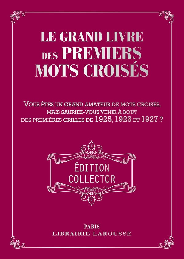 Le grand livre des premiers mots croisés