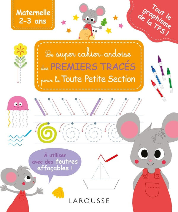 Le super cahier-ardoise des premiers tracés pour la toute petite section