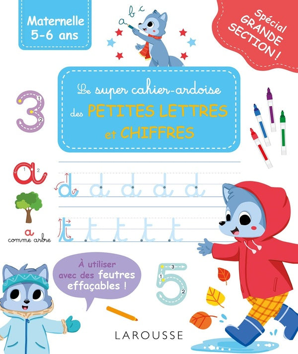 Le super cahier-ardoise des petites lettres et chiffres