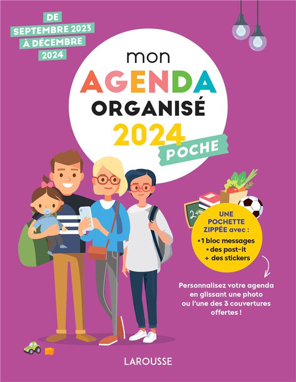 Mon agenda famille organisée ; poche (édition 2024)