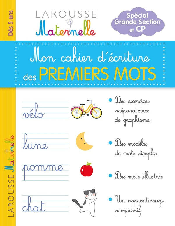 Mon cahier d'écriture des premiers mots ; GS, CP