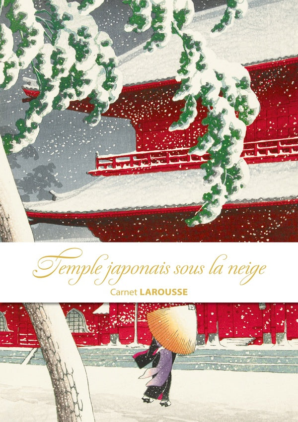 Carnet Larousse : Temple japonais sous la neige