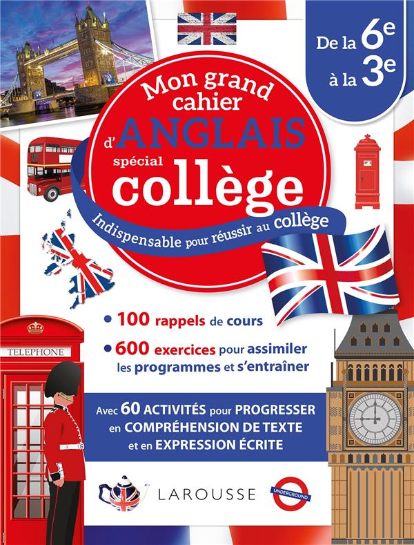 Mon grand cahier d'anglais spécial collège ; De la 6e à la 3e