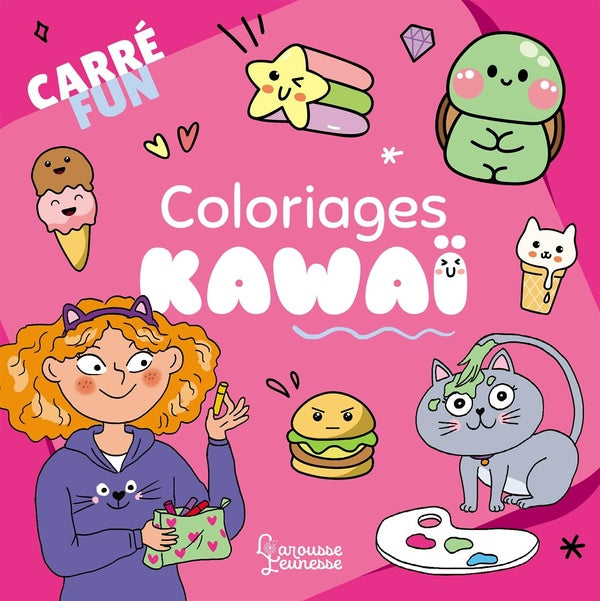 Carré fun : Coloriages Kawaï