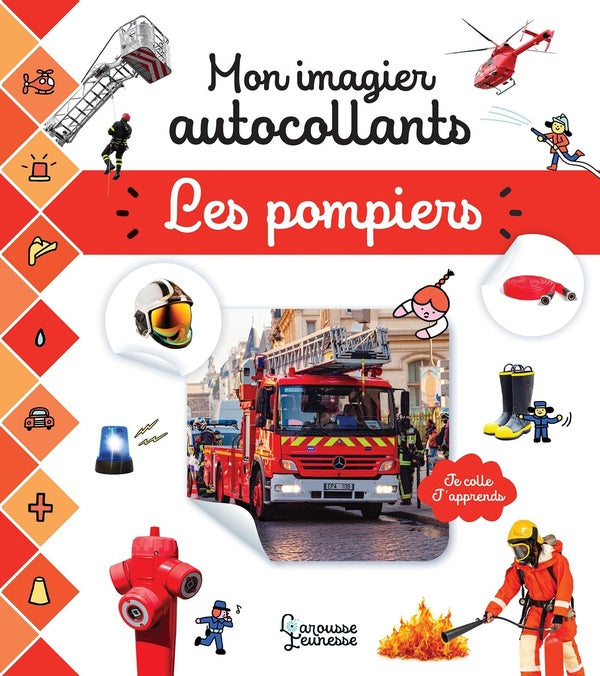 Mon imagier autocollants : Les pompiers