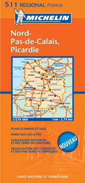 Carte routiere 511 nord pas de calais, picardie 2007 - flash vidéo