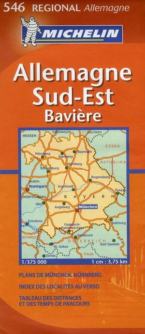Carte routière ; Allemagne sud-est (édition 2008) - flash vidéo