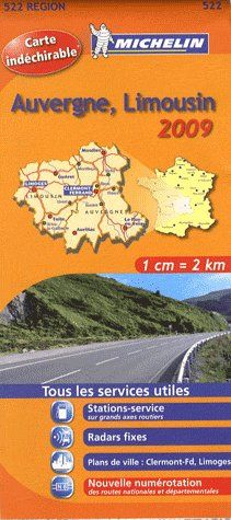Carte routière 522 ; Auvergne Limousin 2009 - flash vidéo