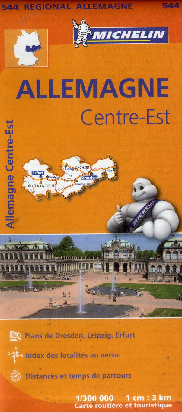 Carte regionale allemagne centre-est