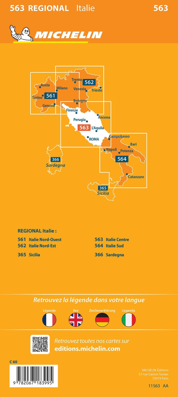 Carte regionale italie centre