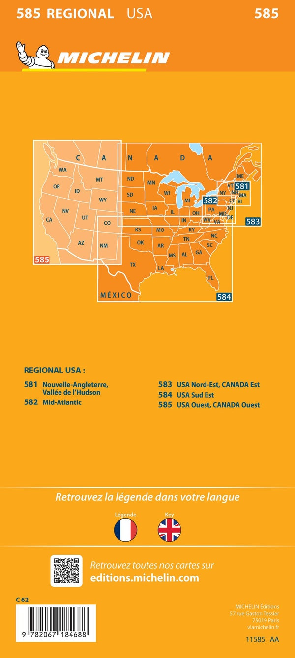 USA west, Canada west