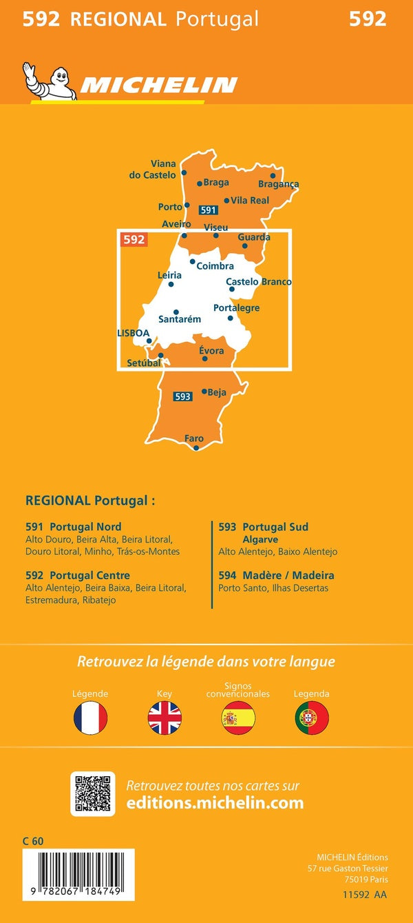 Carte regionale portugal centre