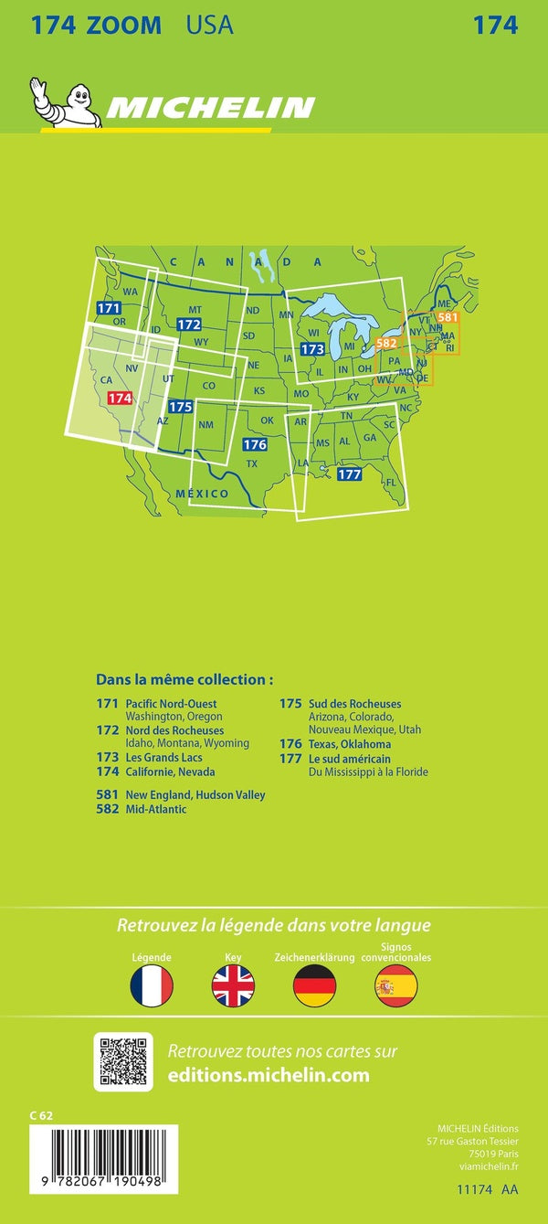 Cartes Zoom n.174 : Californie, Navada