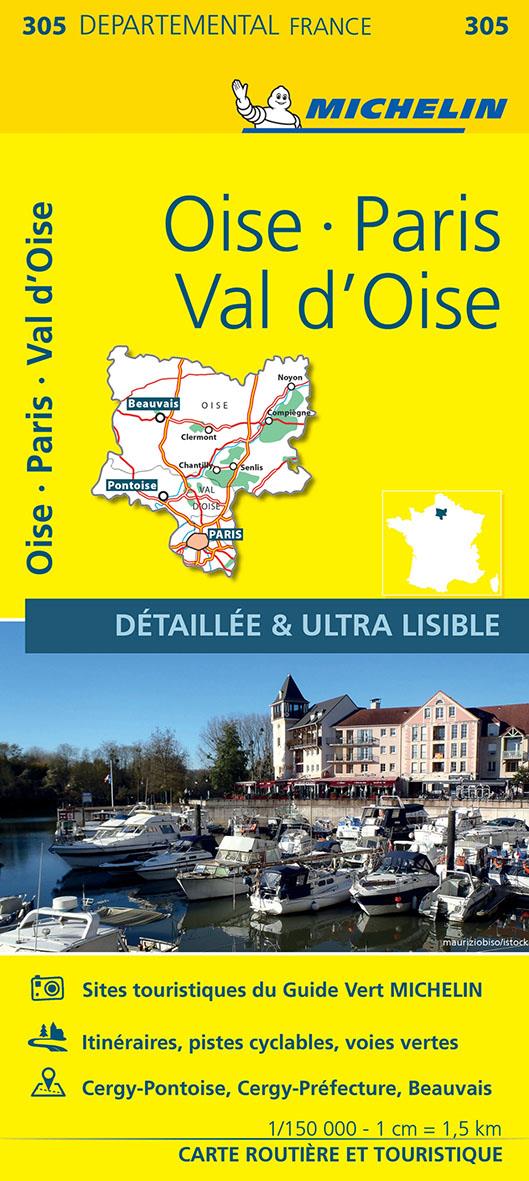 Cartes départementales n.305 : Oise, Paris, Val d'Oise