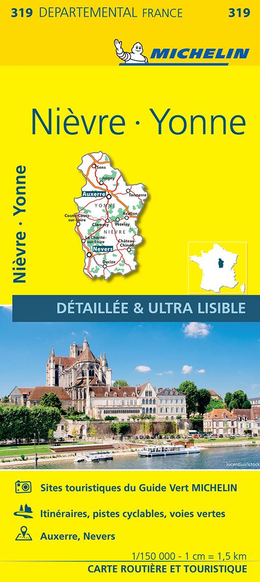 Cartes départementales n.319 : Nièvre, Yonne