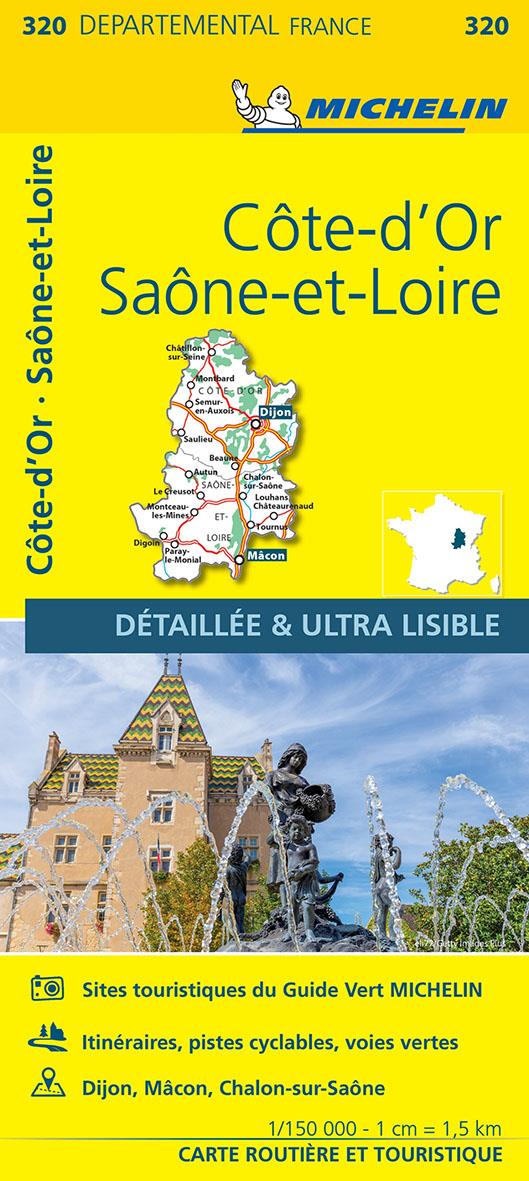 Cartes départementales n.320 : Côte d'Or, Saône-et-Loire