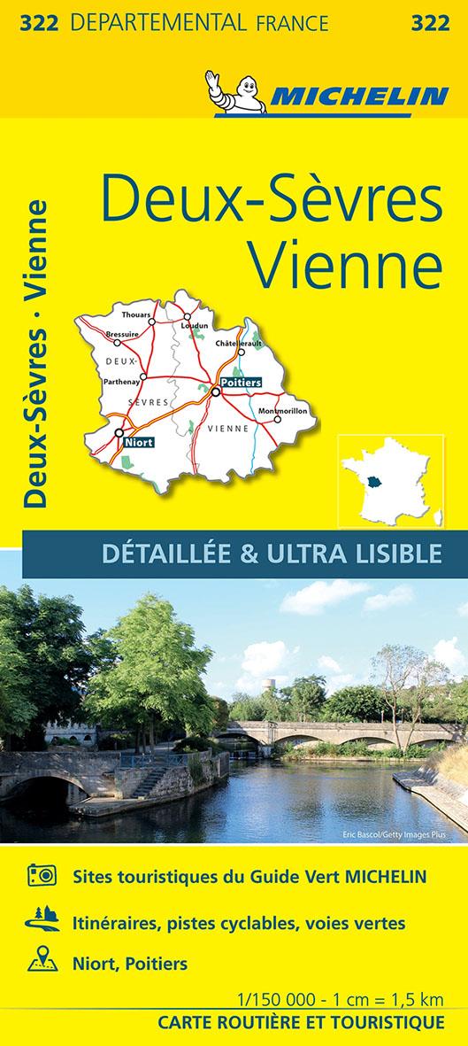 Cartes départementales n.322 : Deux-Sèvres, Vienne