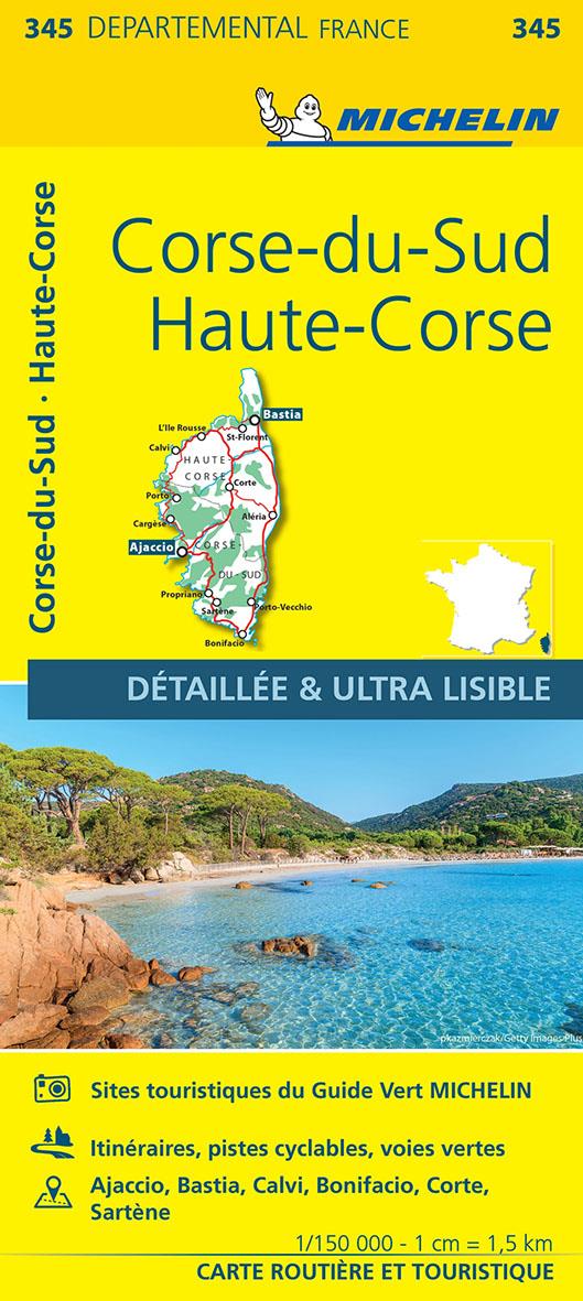 Cartes départementales n.345 : Corse-du-Sud, Haute-Corse