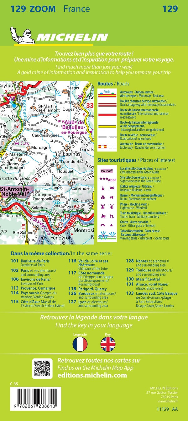 Cartes Zoom n.129 : Toulouse et ses alentours