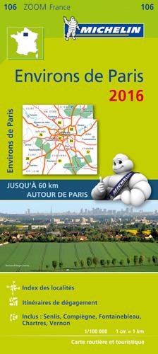 Cartes Zoom n.106 : environs de Paris (édition 2016)