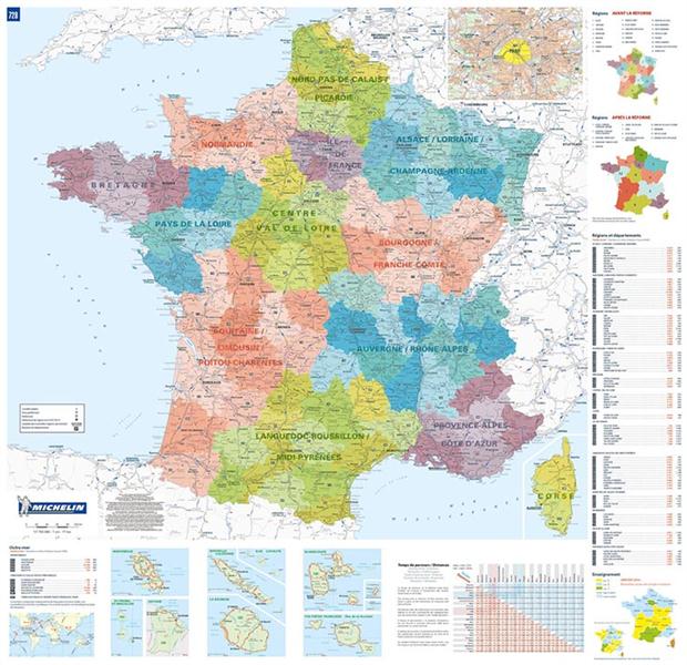 France administrative (poster plastifie - sous gaine)
