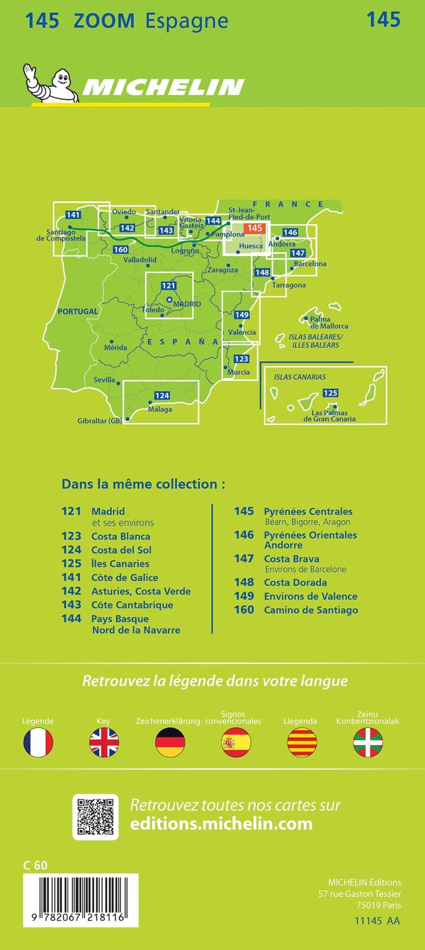 Cartes Zoom n.145 : Pyrenées centrales ; Béarn, Bigorre, Aragon