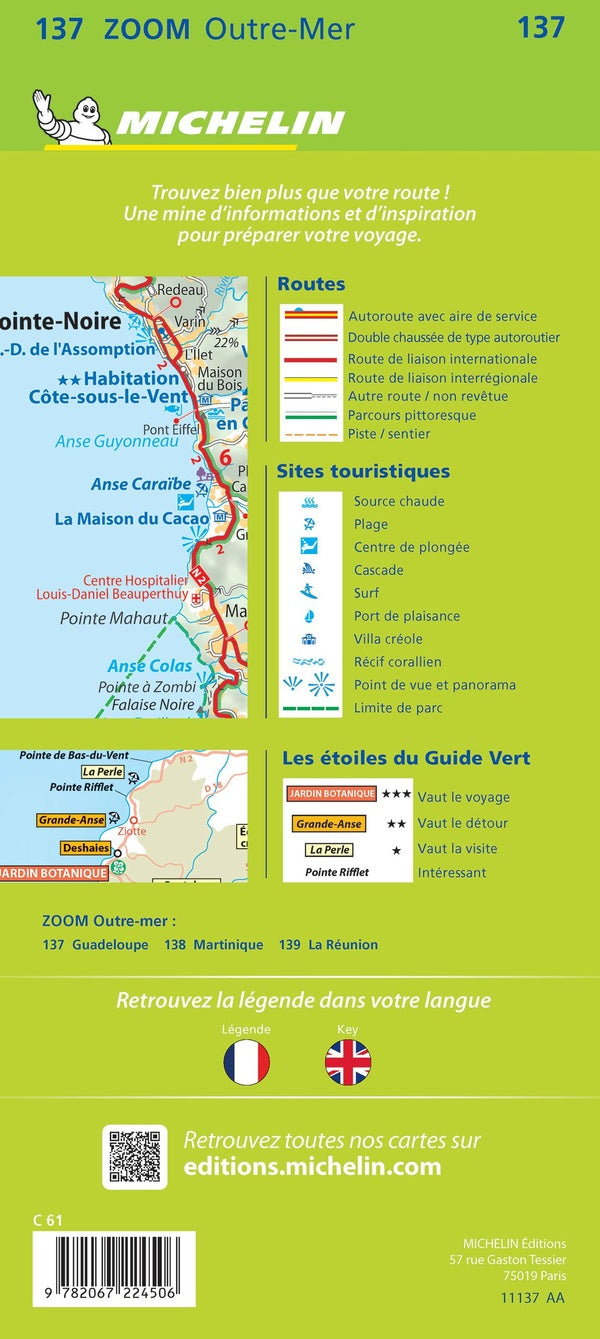 Cartes Zoom n.137 : Guadeloupe, Saint Martin, Saint Barthélemy (2e édition)