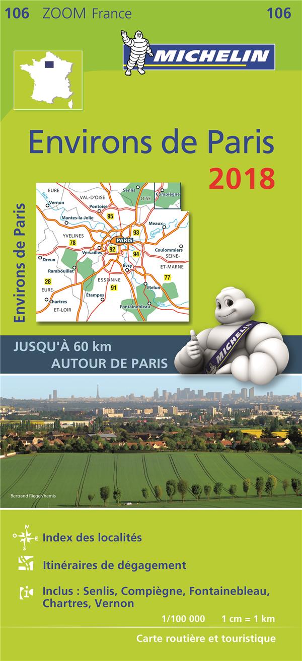Cartes Zoom n.106 : environs de Paris (édition 2018)