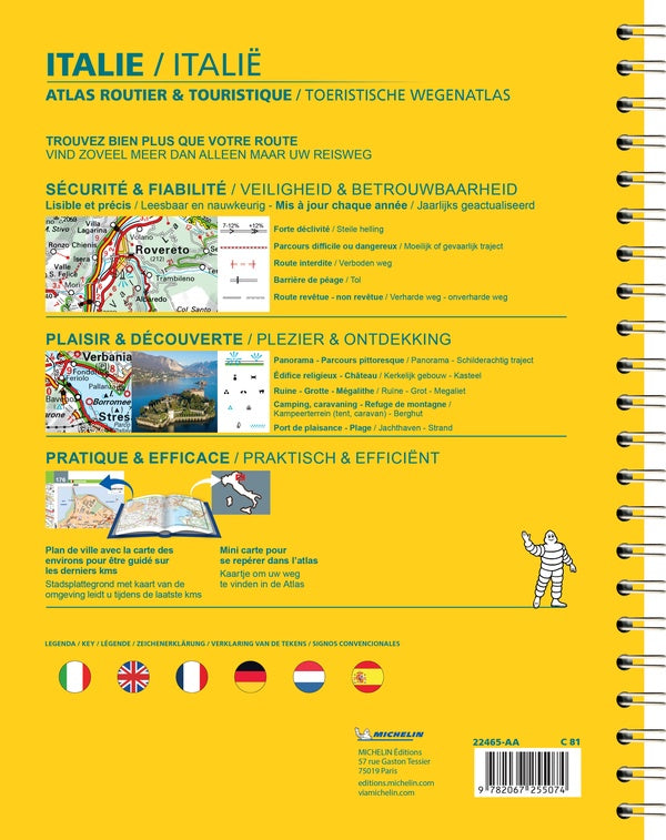 Italie : atlas routier et touristique