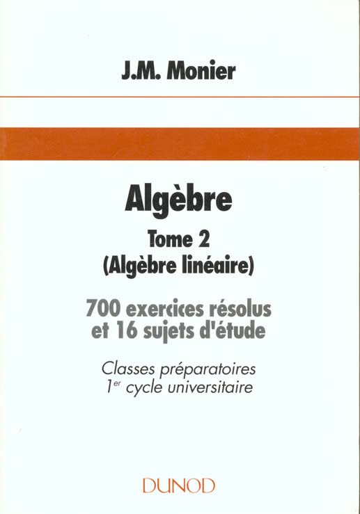 Algebre.receuils d'exercices t.2