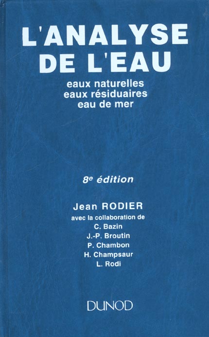 L'analyse de l eau