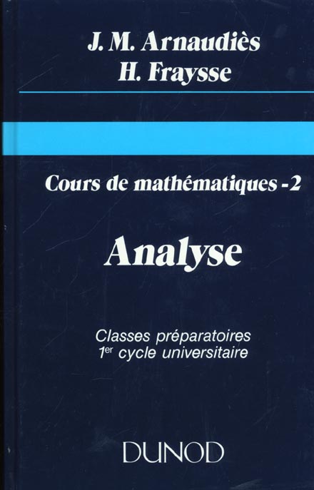 Cours maths t.2 analyse