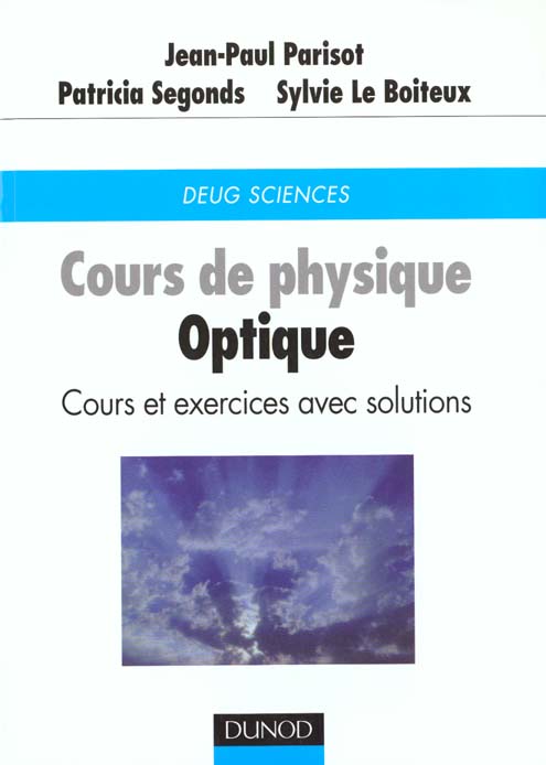 Optique, cours et exercices avec solutions