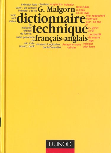 Dictionnaire technique francais anglais